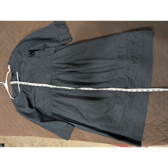 Women's Gap black linen summer dress w/ 3/4 length sleeves & pockets size 10 - Picture 9 of 9